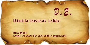 Dimitrievics Edda névjegykártya
